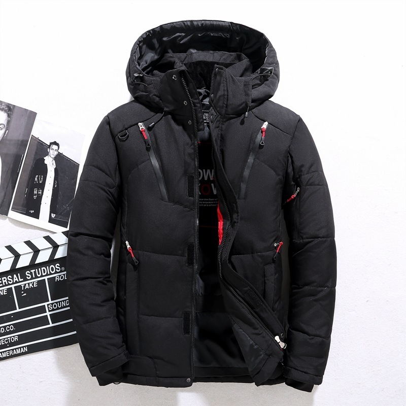 Outdoor Windproof Hooded Jacket Leisure Sports Coat With Pockets Warm Mens Clothing - Image 7