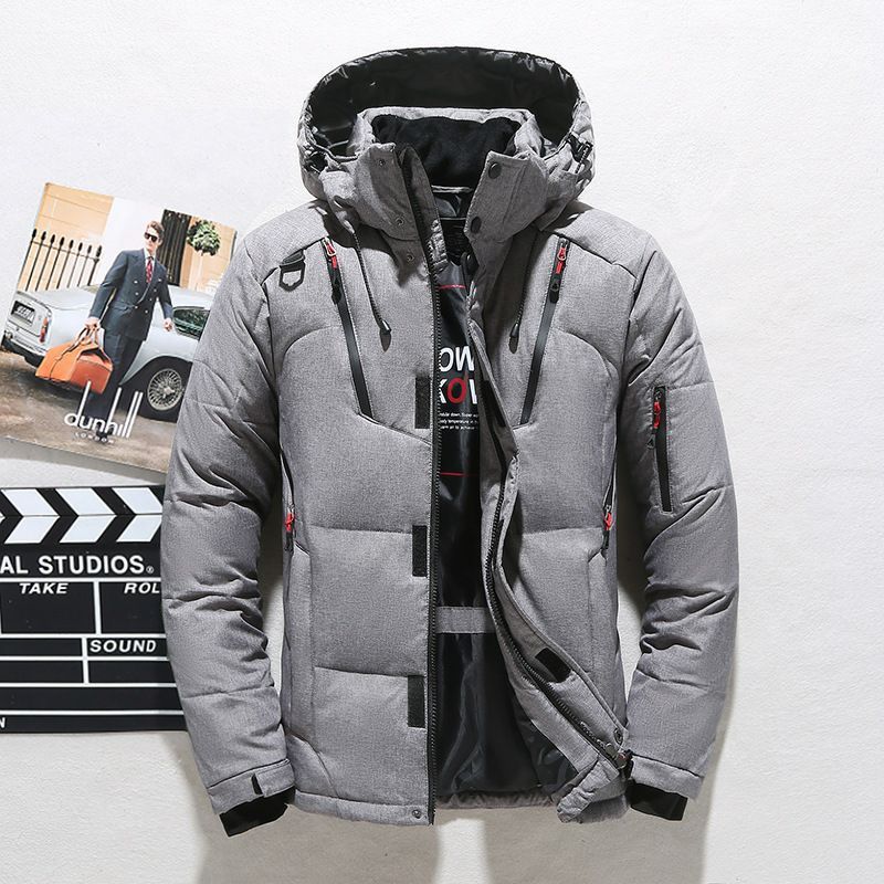 Outdoor Windproof Hooded Jacket Leisure Sports Coat With Pockets Warm Mens Clothing - Image 9