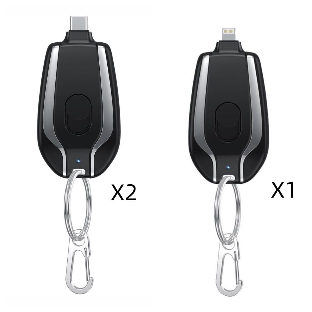1500mAh Mini Power Emergency Pod Keychain Charger With Type-C Ultra-Compact Mini Battery Pack Fast Charging Backup Power Bank - Image 2