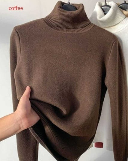 Turtle Neck Winter Sweater Women Elegant Thick Warm Female Knitted Pullover Loose Basic Knitwear - Image 8