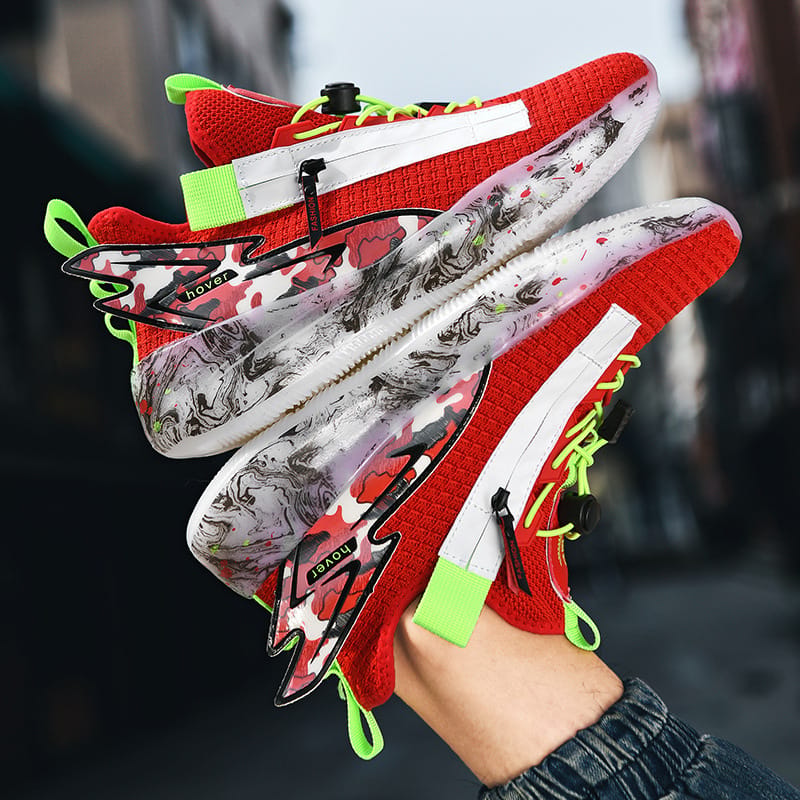 Popcorn Running Shoes Men's Casual Flying Knit Sneakers - Image 6