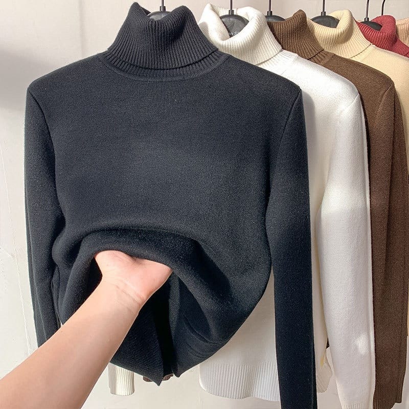 Turtle Neck Winter Sweater Women Elegant Thick Warm Female Knitted Pullover Loose Basic Knitwear - Image 7