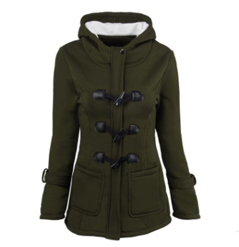 warm winter fur collar jackets women new horn button Long down coat women parka Plus Size female parka hoodies Women - Image 5