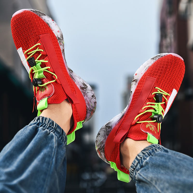 Popcorn Running Shoes Men's Casual Flying Knit Sneakers - Image 3