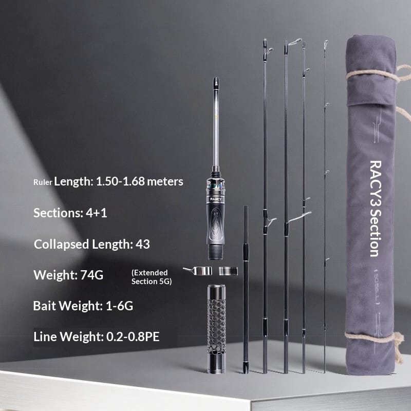 Ultra-short Portable Gun Straight Dual-purpose Lure Rod O-ring Ejection Teasing Fishing Rod For Mouth Fish - Image 4