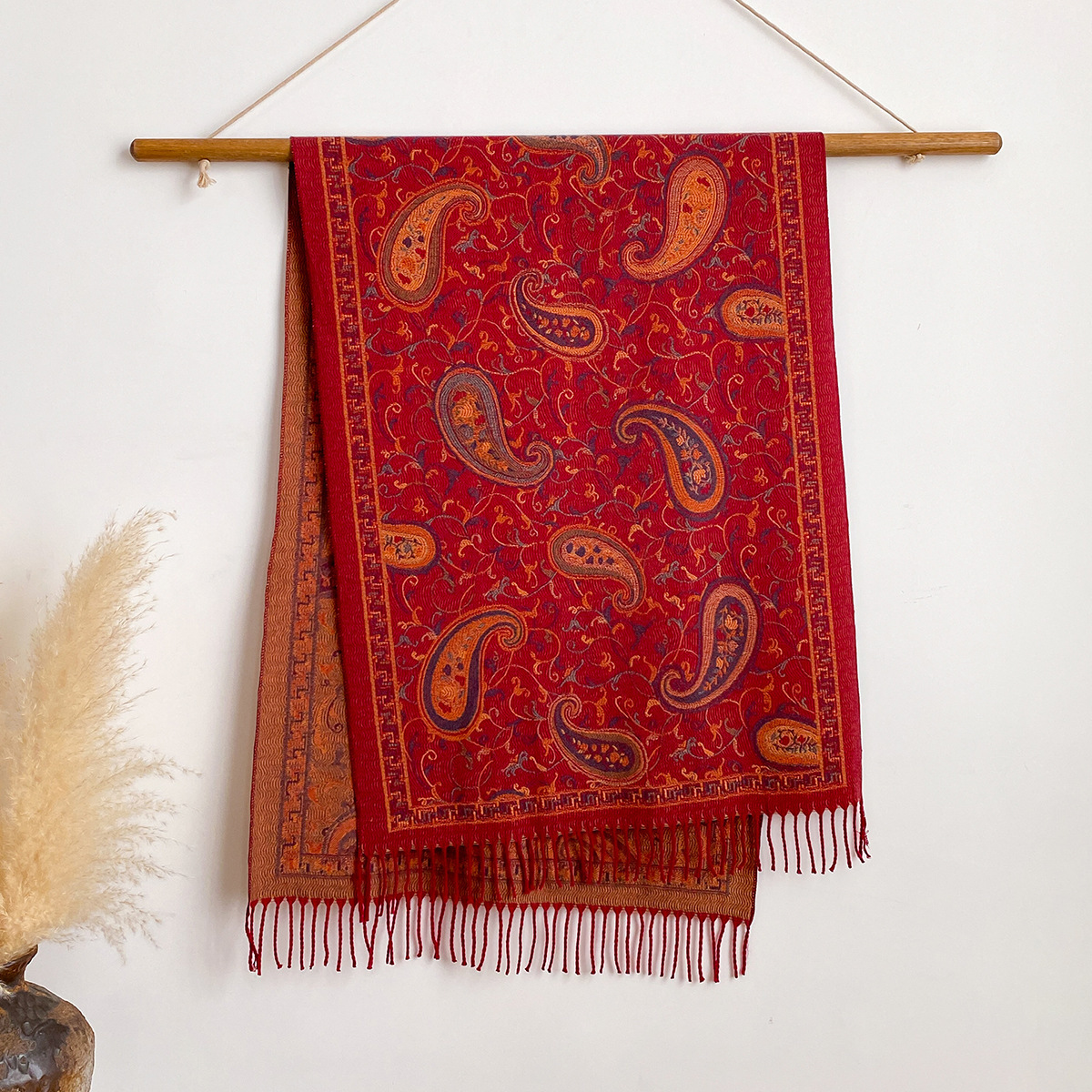 New Cashmere-look Scarf With A Cashew Patternperfect For Staying Warm In Air-conditioned Rooms Or As A Stylish Outer Layer - Image 2