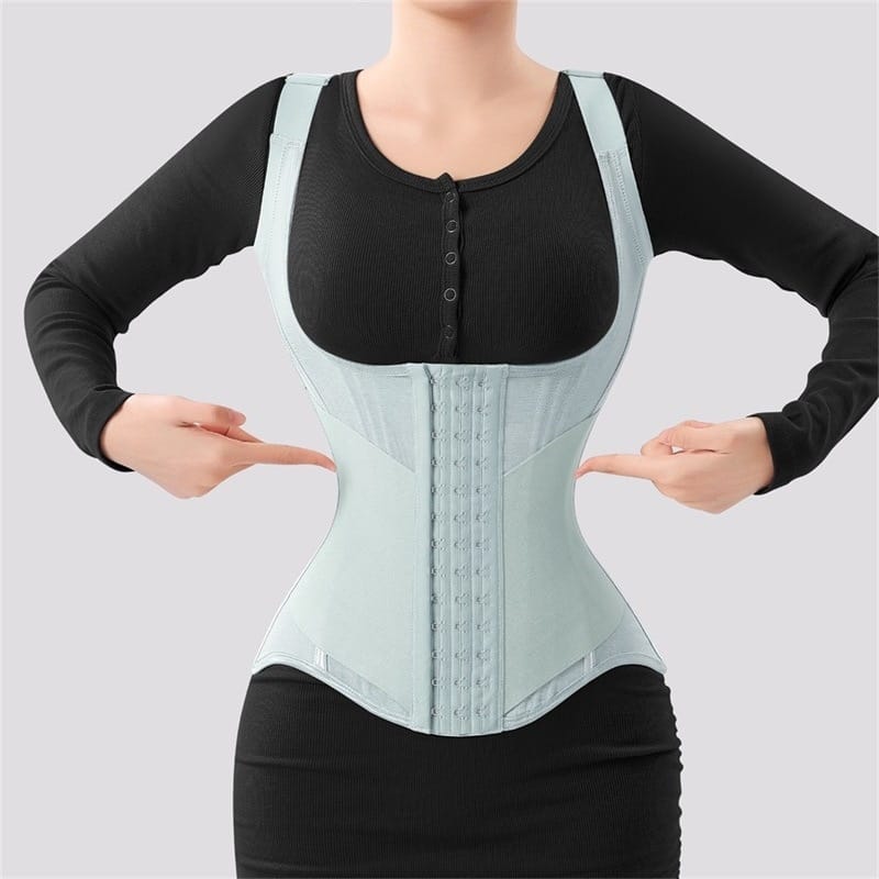 “Goodbye back pain – a light support that keeps you standing properly all day long.”