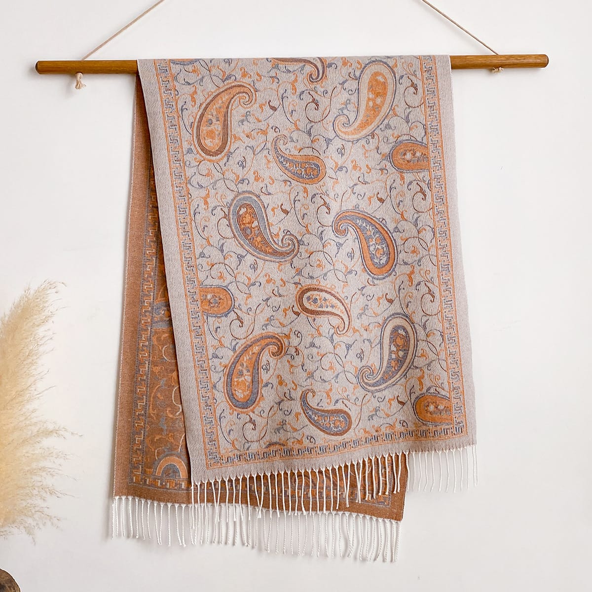 New Cashmere-look Scarf With A Cashew Patternperfect For Staying Warm In Air-conditioned Rooms Or As A Stylish Outer Layer - Image 4
