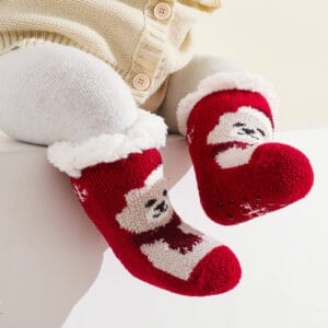 AutumnWinter Kids Christmas Stockings In Lambswool And Coral Fleece