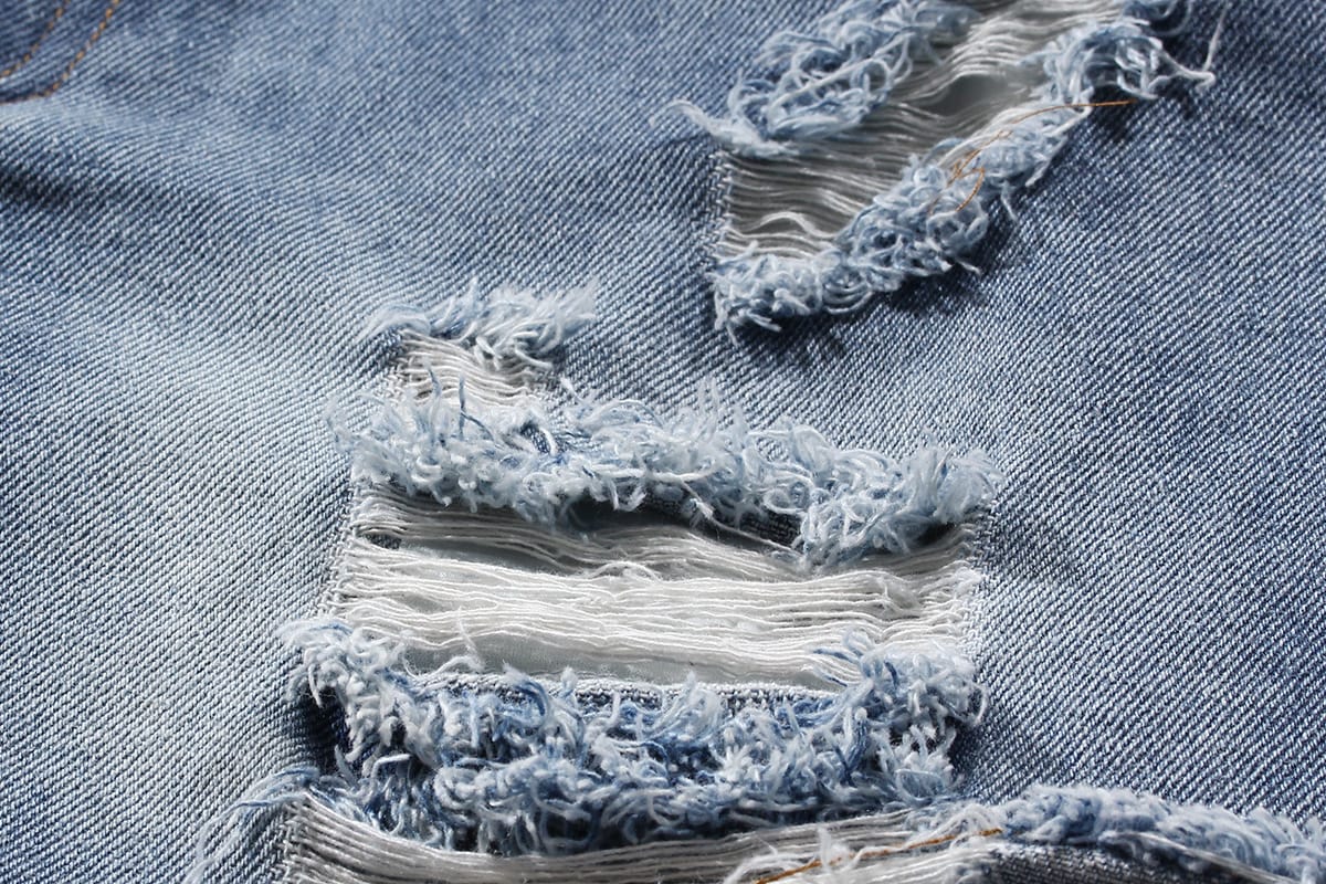 Casual Faux Two-piece Ripped Jeans - Image 3
