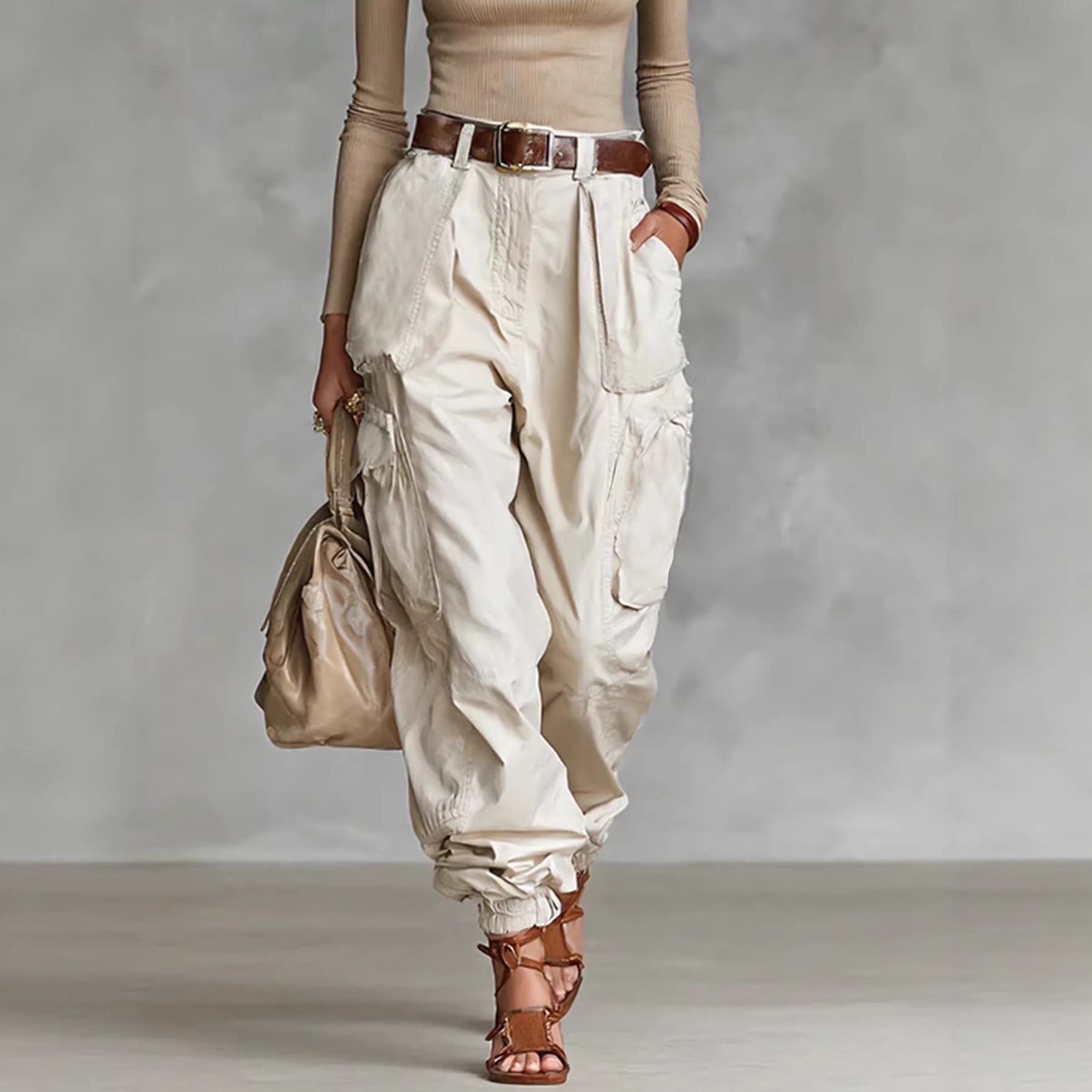 Niche Relaxed-fit Wide-leg Casual Trousers For Women - Image 10