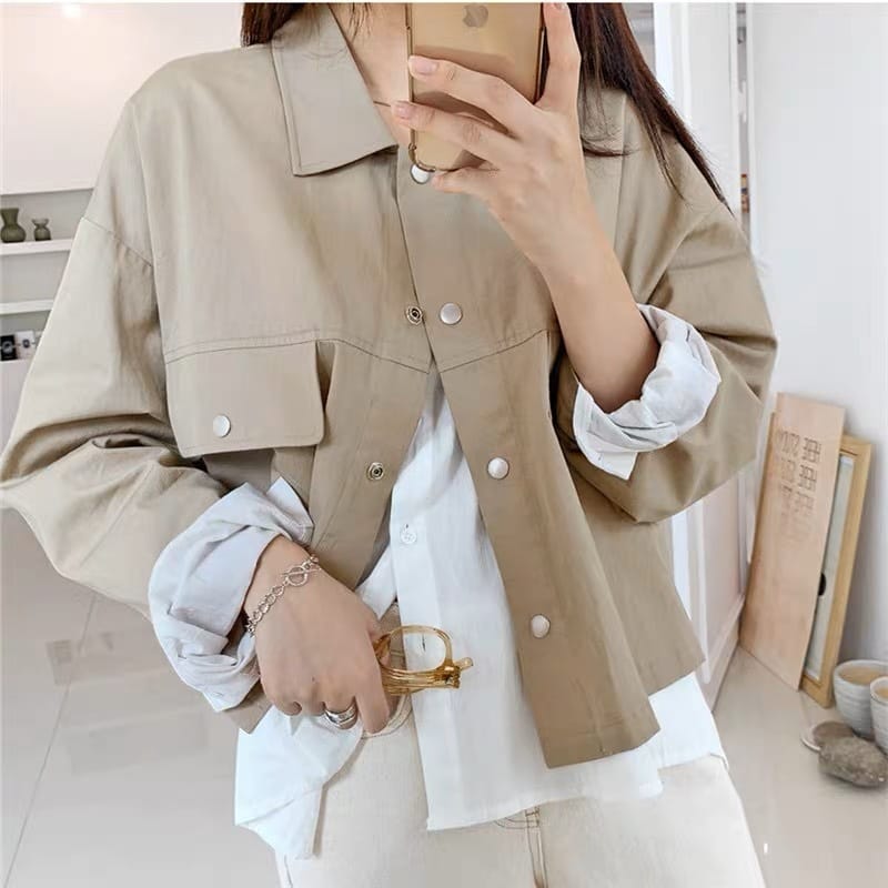 Niche Hong Kong-style Retro Chic Casual Workwear Jacket - Image 3