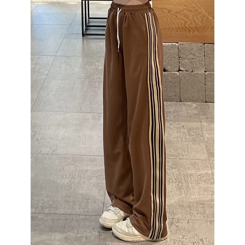 American-style Wide-leg Sweatpants For Women - Image 3