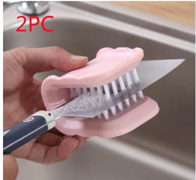 U-Shaped Knife And Cutlery Cleaner Brush Home Kitchen Cleaning Brushes Bristle Scrub Kitchen Washing - Image 8