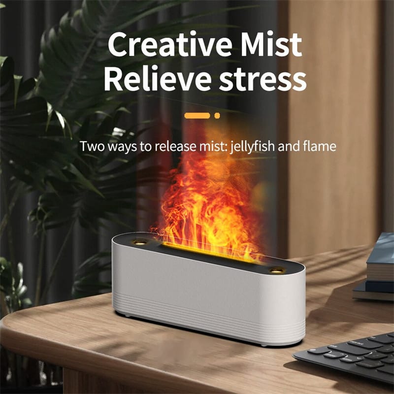 Flame Air Humidifier Ultrasonic 7 Colors Aroma Diffuser LED Cool Mist Maker Fogger Essential Oil Room Fragrance Office Home Decor - Image 8