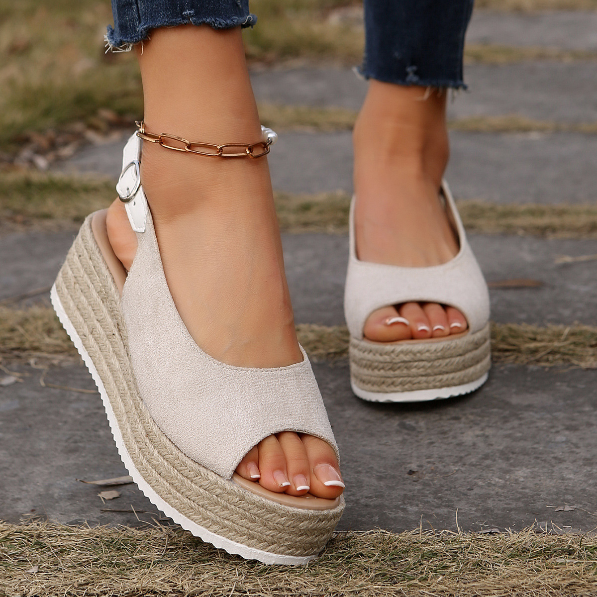 Fish-mouth Wedge Sandals Summer 2026 New Style - Image 8
