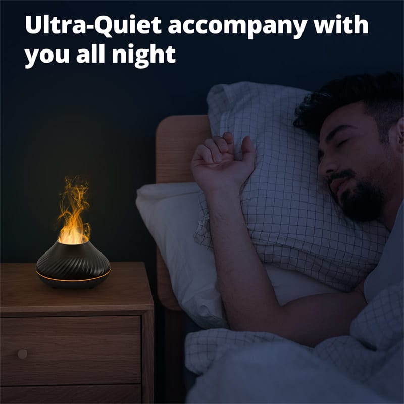 New Volcanic Flame Aroma Diffuser Essential Oil Lamp 130ml USB Portable Air Humidifier With Color Night Light Mist Maker Fogger LED Light - Image 7