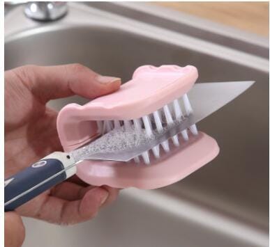 U-Shaped Knife And Cutlery Cleaner Brush Home Kitchen Cleaning Brushes Bristle Scrub Kitchen Washing - Image 3
