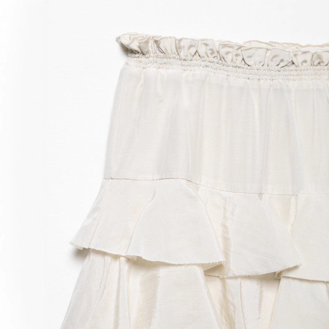 Women's Tiered-ribbon Decorated Cake-style Midi Skirt - Image 2