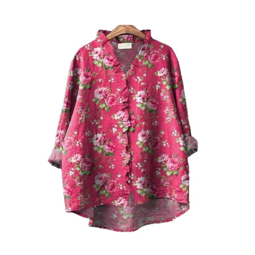Loose-fitting Printed Casual Women's Shirt - Image 2