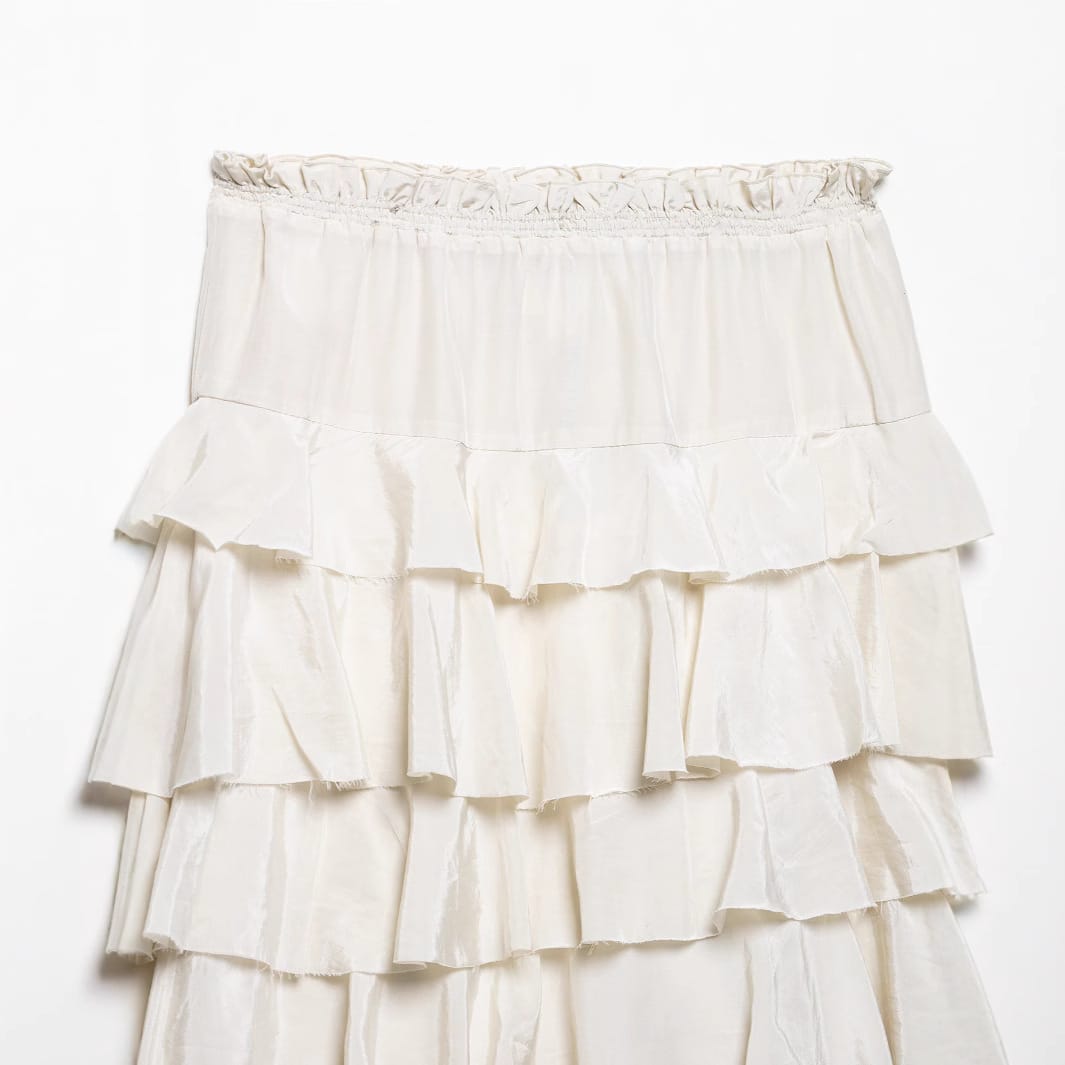 Women's Tiered-ribbon Decorated Cake-style Midi Skirt - Image 5