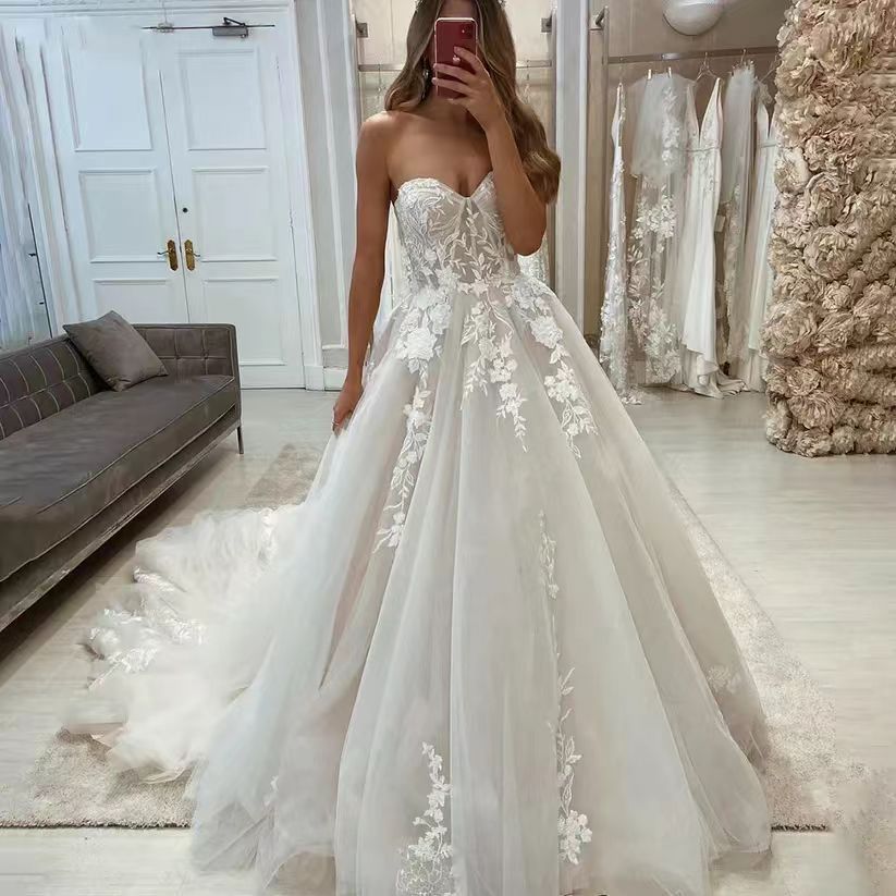 Bridal Lace Tube Top Main Yarn Heavy Industry Advanced - Image 4