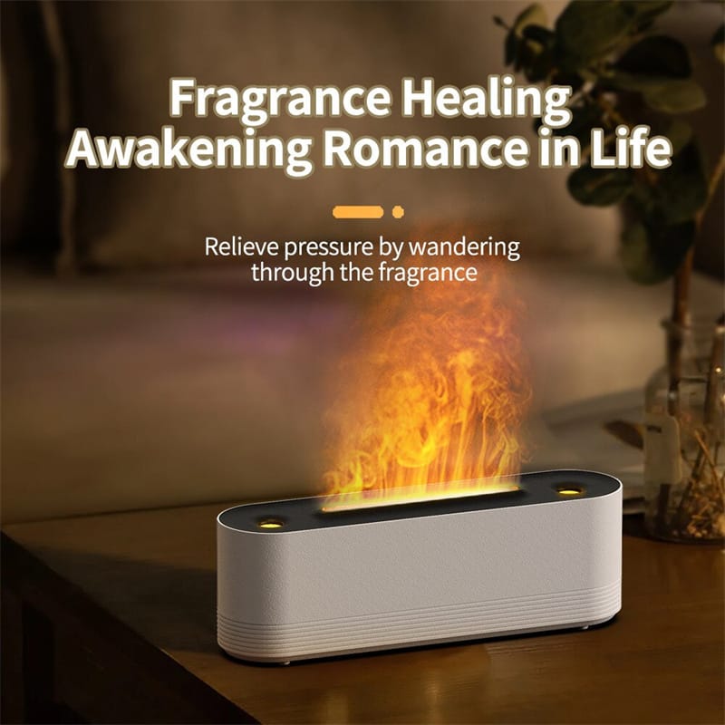 Flame Air Humidifier Ultrasonic 7 Colors Aroma Diffuser LED Cool Mist Maker Fogger Essential Oil Room Fragrance Office Home Decor - Image 3