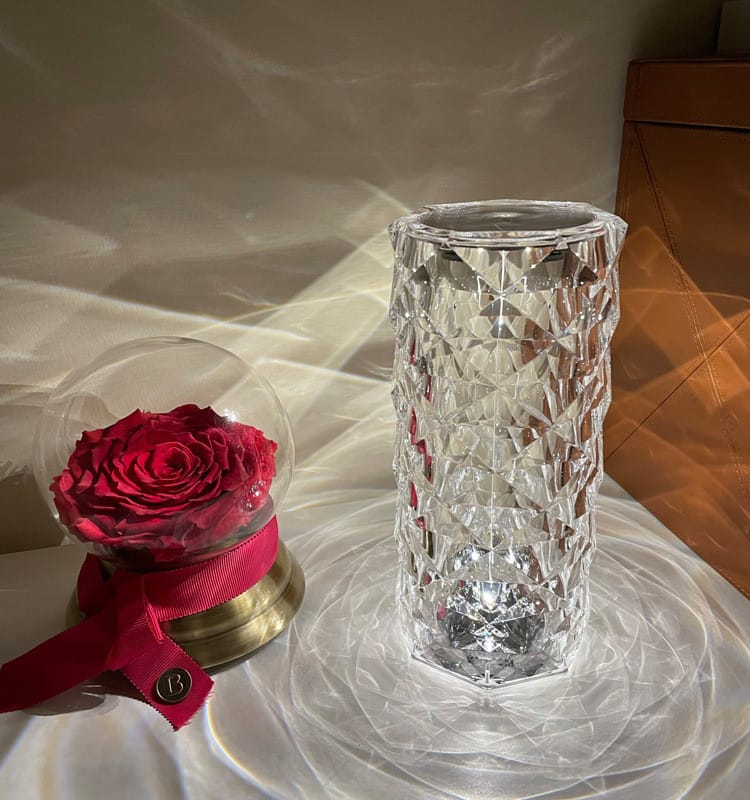 Romantic LED Rose Diamond Table Lamps For Bedroom Living Room Party Dinner Decor Creative Lights - Image 3
