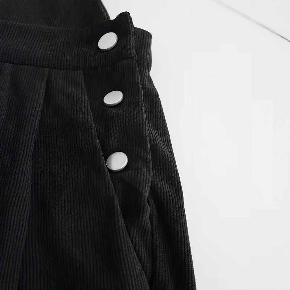 Sunflower Corduroy Suspender Pants European And American Style - Image 6
