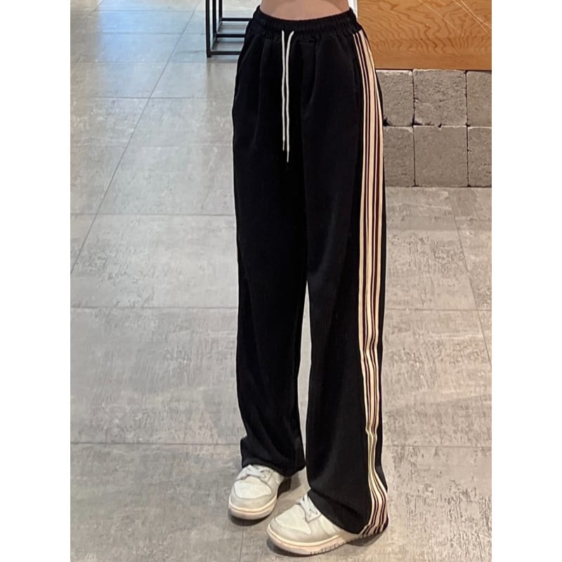 American-style Wide-leg Sweatpants For Women - Image 5