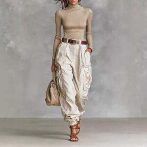 Niche Relaxed-fit Wide-leg Casual Trousers For Women