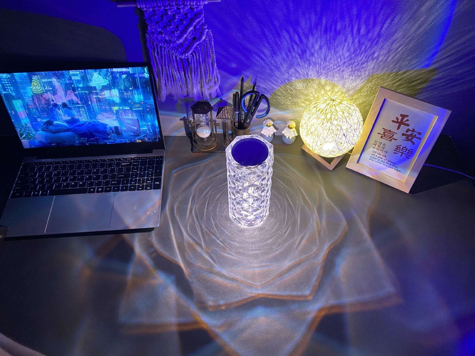 Romantic LED Rose Diamond Table Lamps For Bedroom Living Room Party Dinner Decor Creative Lights - Image 7