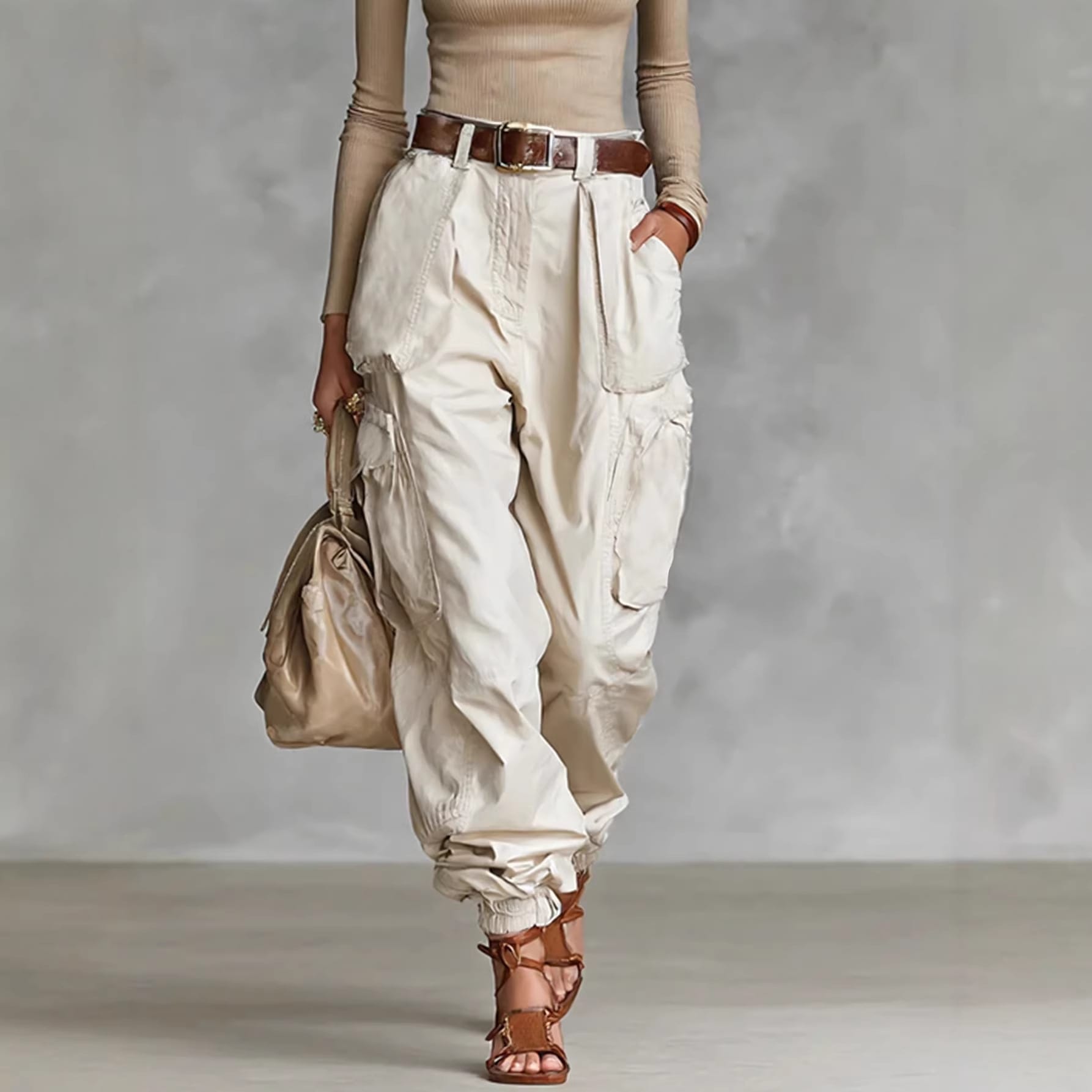 Niche Relaxed-fit Wide-leg Casual Trousers For Women - Image 4