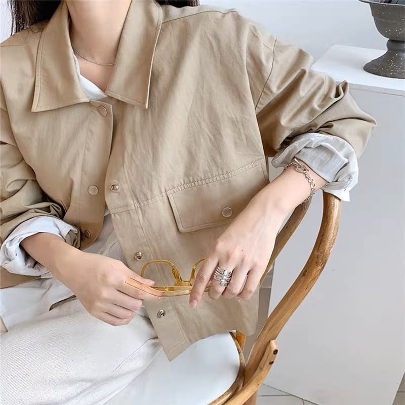 Niche Hong Kong-style Retro Chic Casual Workwear Jacket - Image 5