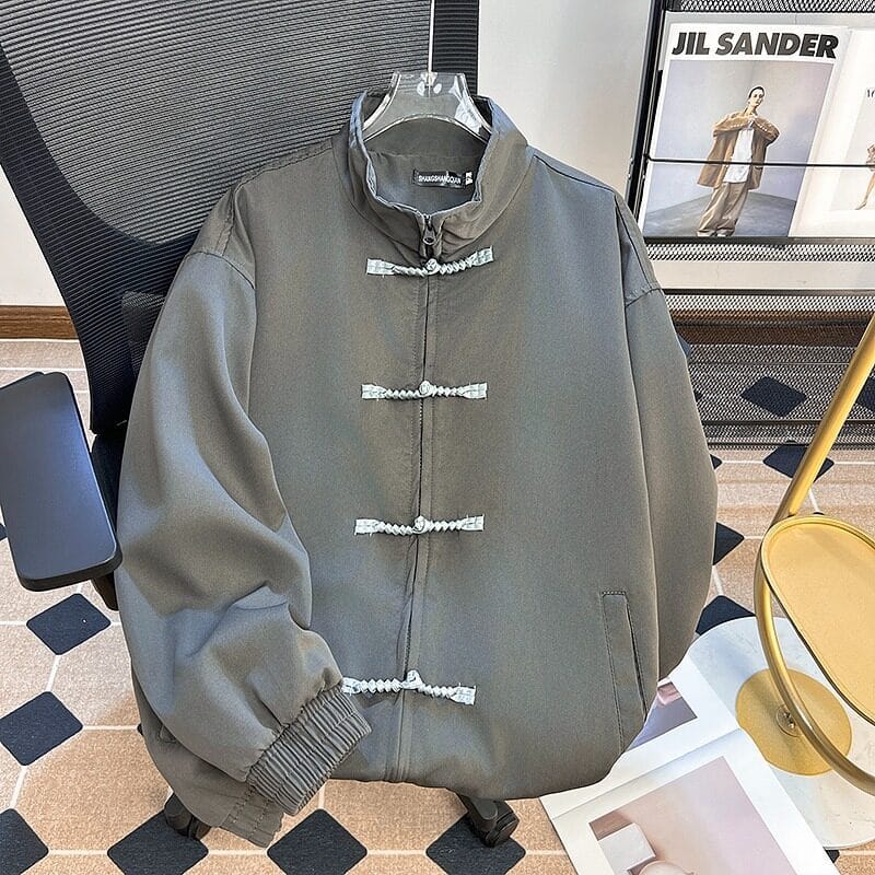 SpringSummer New Chinese-style Retro Frog-button All-match National Trend Jacket - Image 5