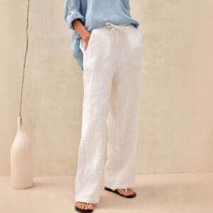 Linen Comfortable Straight-Leg Pants Women's Casual Pants