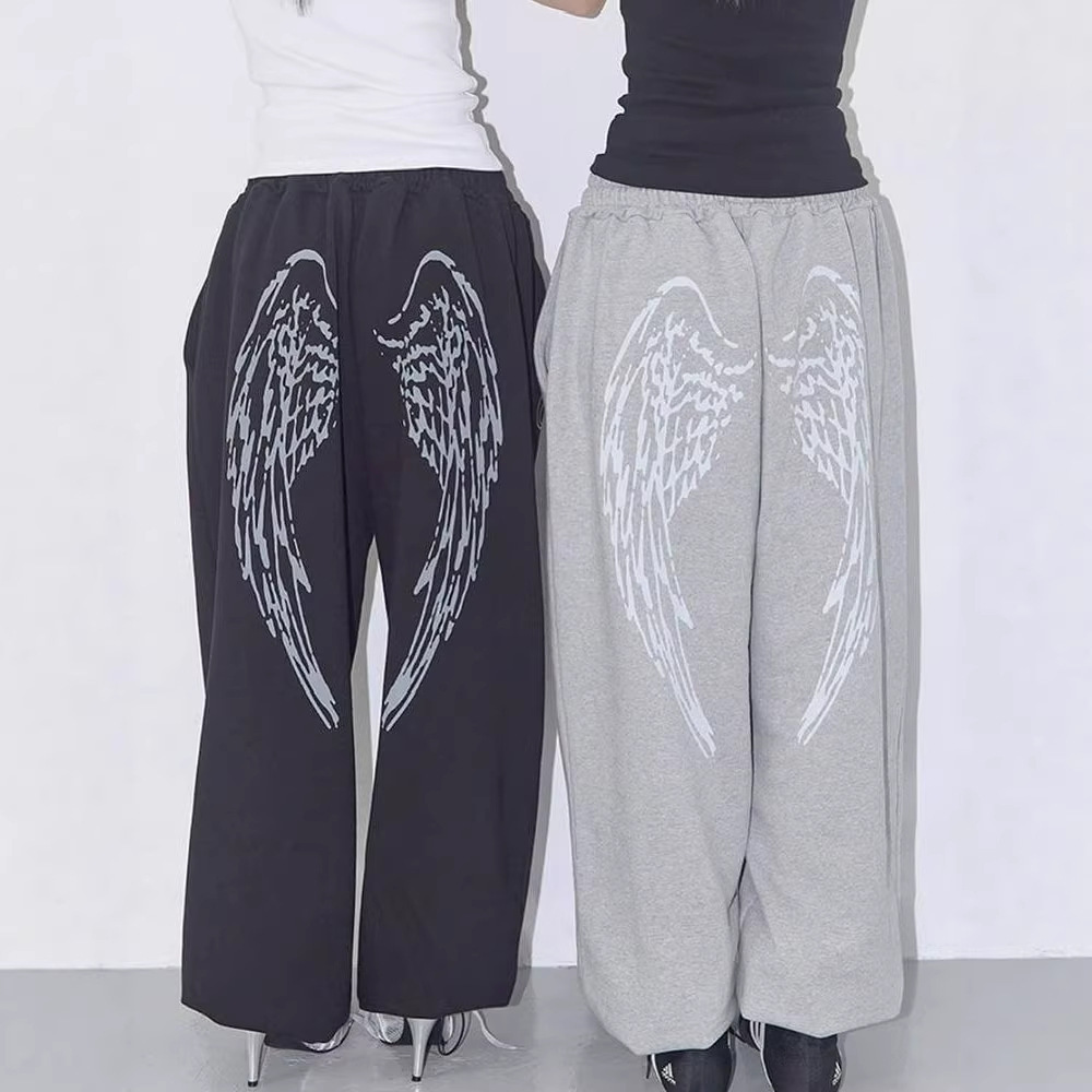Loose-fit Retro Hip-hop Casual Pants For Women