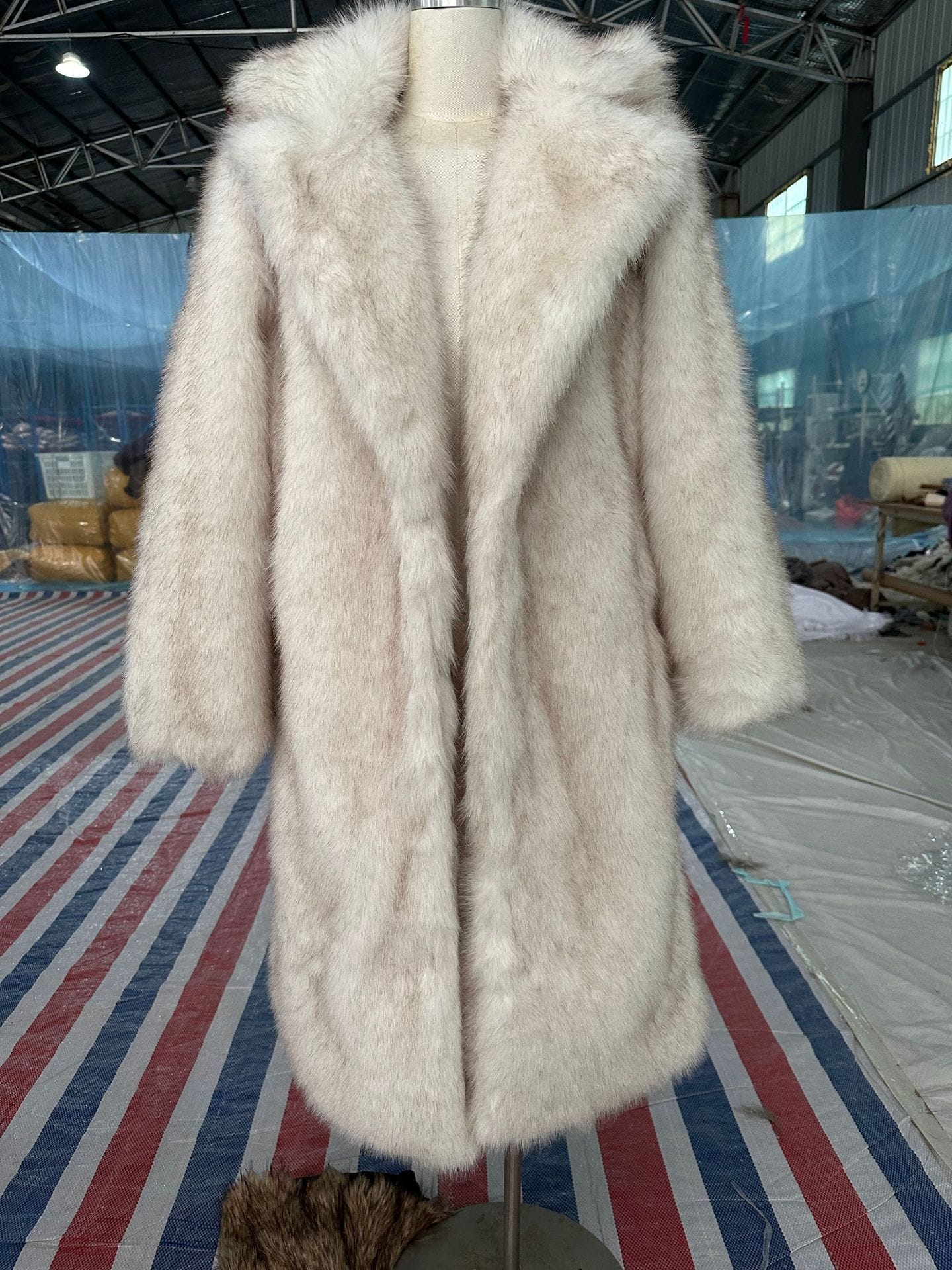Laid-back Style Fox Fur Coat Faux Fur Brown - Image 6