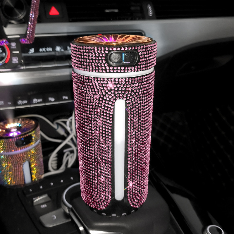 Luxury Diamond Car Humidifier LED Light Car Diffuser Auto Air Purifier Aromatherapy Diffuser Air Freshener Car Accessories For Woman - Image 9