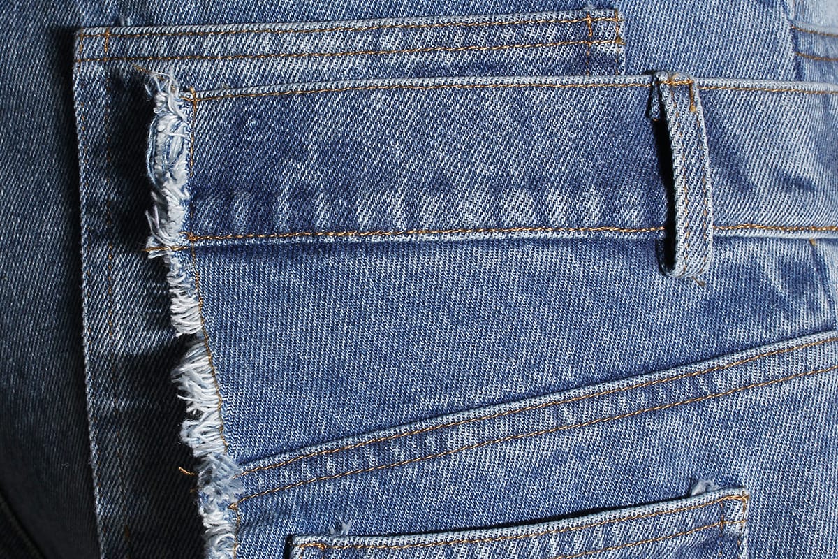 Casual Faux Two-piece Ripped Jeans - Image 7