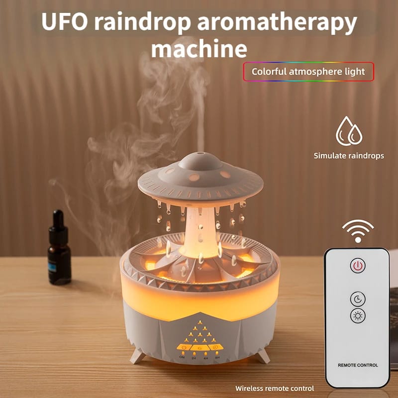 New UFO Raindrop Humidifier Water Drop Air Humidifier USB Aromatherapy Essential Oils Aroma Air Diffuser Household Mist Maker Home Decor - Image 9