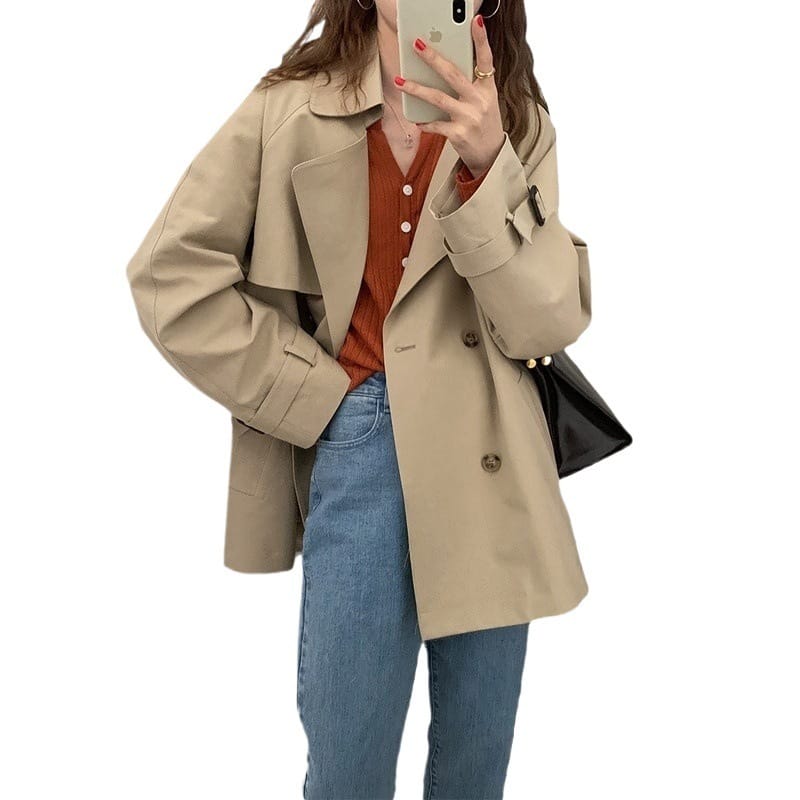 Korean-style Draping Elegant Coat For Women - Image 6