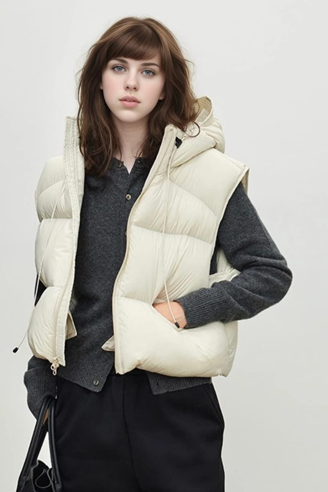 Women's Loose High-end Padded Vest-style Jacket - Image 7