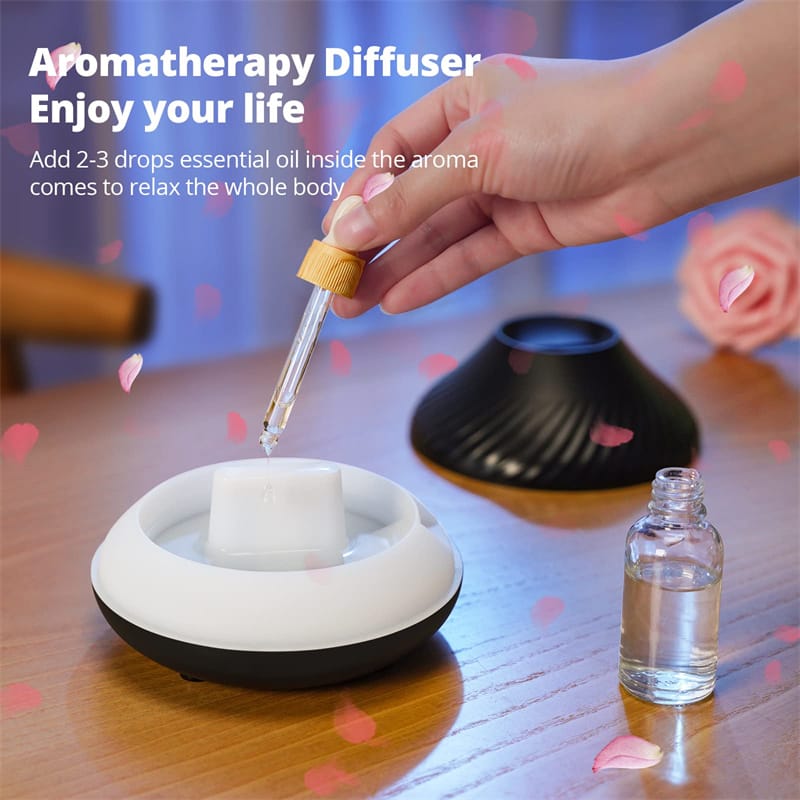 New Volcanic Flame Aroma Diffuser Essential Oil Lamp 130ml USB Portable Air Humidifier With Color Night Light Mist Maker Fogger LED Light - Image 9