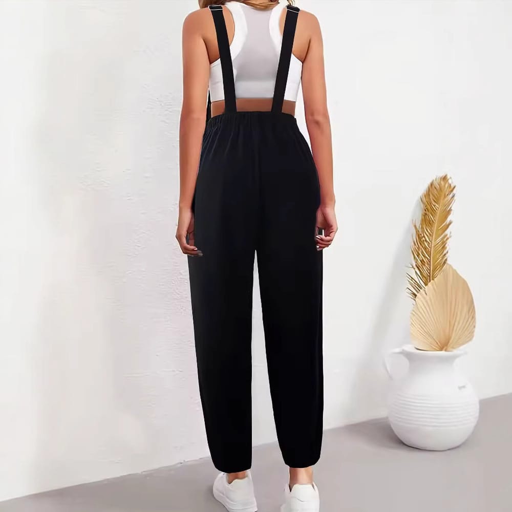 Sunflower Corduroy Suspender Pants European And American Style - Image 2