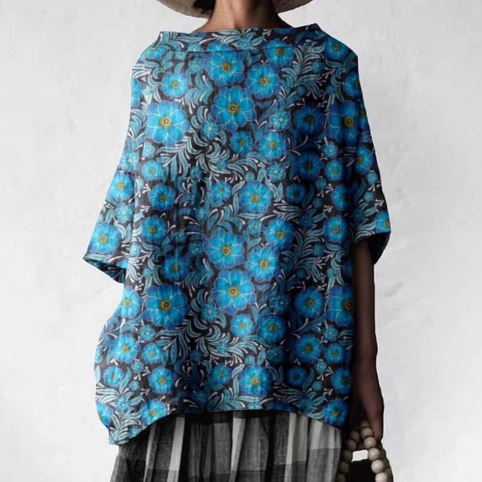 Oversized Loose-fit T-shirt With A Large Crew Neck Womens Clothing - Image 2