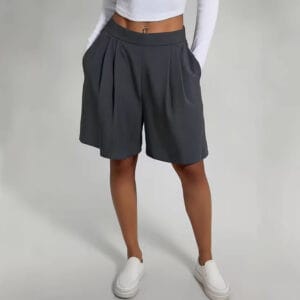 Womens Pants Womens Shorts Casual Loose Solid Color