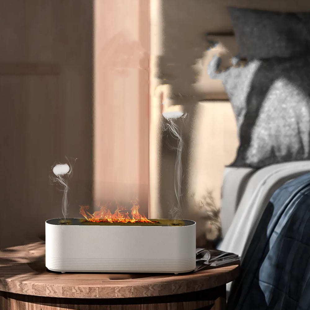Flame Air Humidifier Ultrasonic 7 Colors Aroma Diffuser LED Cool Mist Maker Fogger Essential Oil Room Fragrance Office Home Decor - Image 4