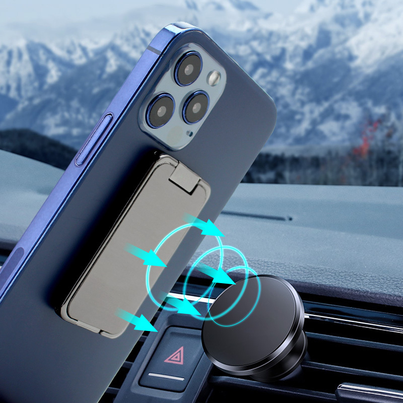 Foldable Mobile Phone Holder Ring Buckle Retractable Desktop CellPhone Stand Car Magnetic Bracket Office Accessories - Image 3