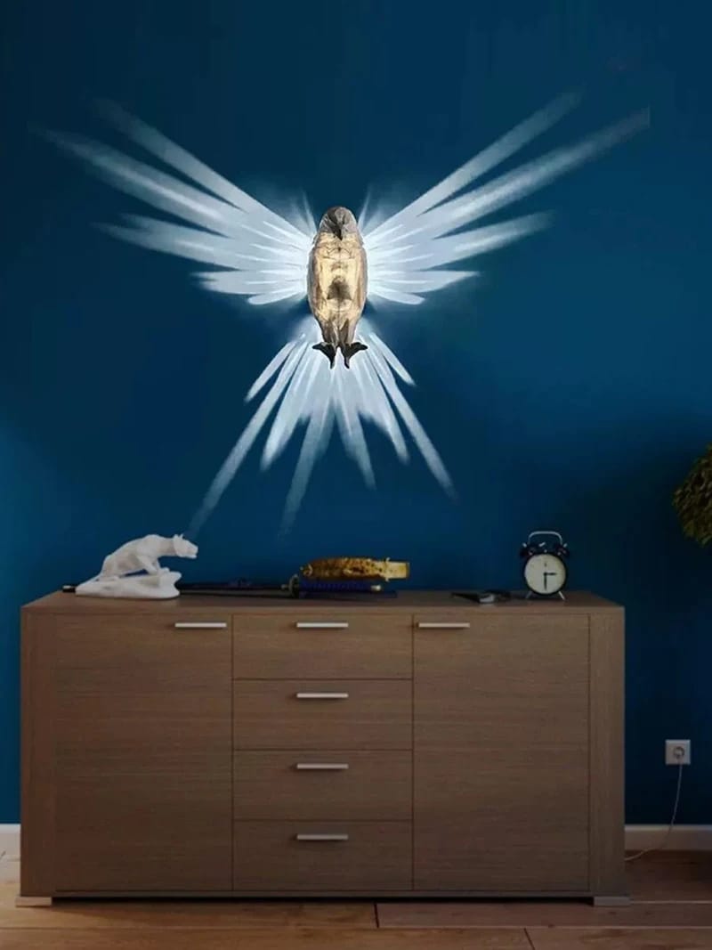 Modern Creative Bird Wall Lamp Owl Eagle Shape Projector Atmosphere Sconce Light 3D Print Body Animal Lighting Lustre Home Decor - Image 10